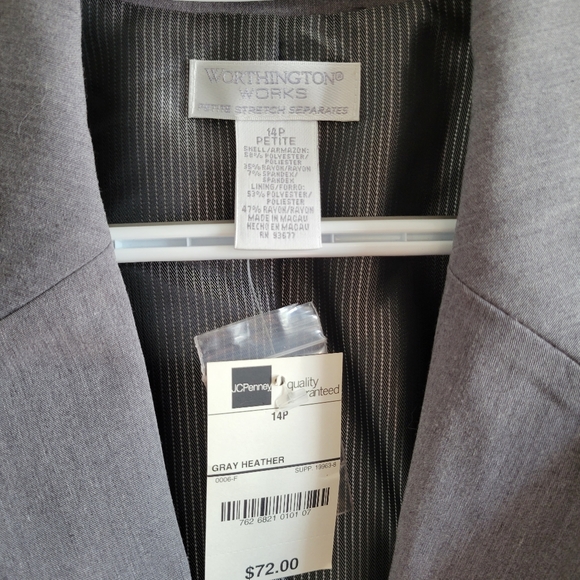 NEW Worthington Works Gray Blazer - Picture 3 of 4